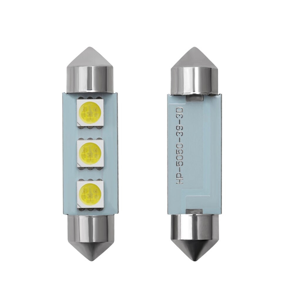 Dome - 5050 - 39mm - 3SMD - Wit - 2 stuks Dome - 5050 - 39mm - 3SMD - Wit - 2 stuks